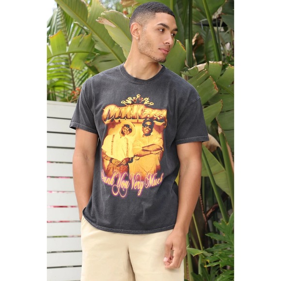Outkast Men's Official Merchandise Vintage Black Wash Garment Dye Tee T-Shirt - Picture 1 of 3